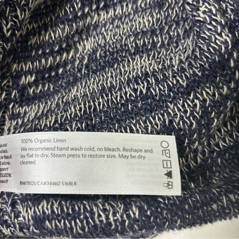 Eileen Fisher Blue Space-dyed Sleeveless Tunic, Large - Picture 5 of 7